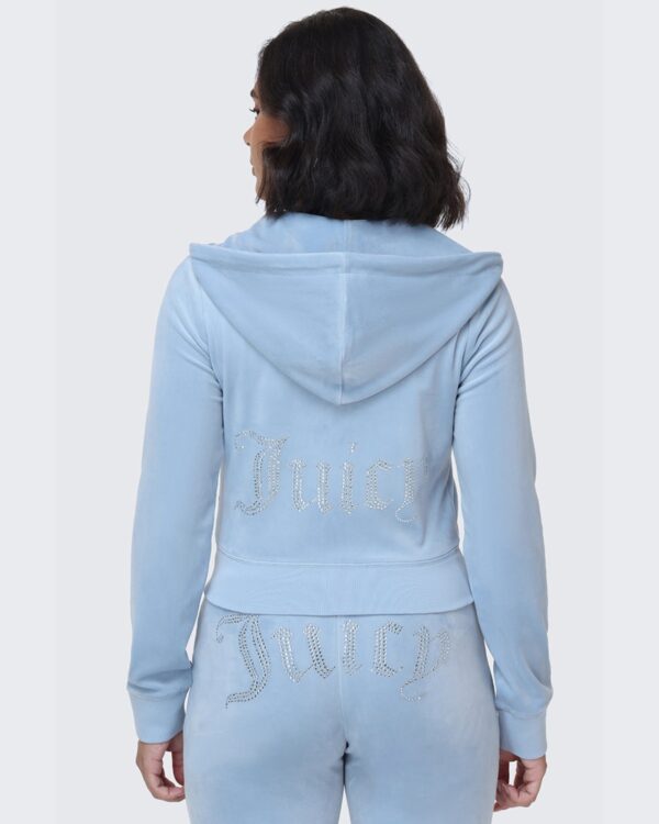 Juicy Couture OG Big Bling Velour Hoodie – Bel Air Blue